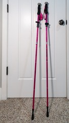 Pink Covacure 7075 Trekking Poles Collapsible Aluminum Alloy Hiking Poles