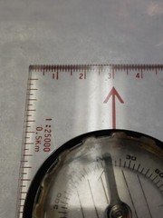 “Coleman” Compass Camping Tool Magnifier Ruler Clear Brass No Batteries Needed