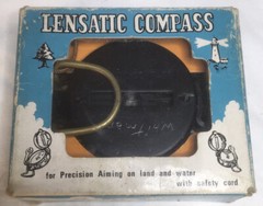 Vintage Engineer Lensatic Pocket Field Compass Black Made in Japan Original Box
