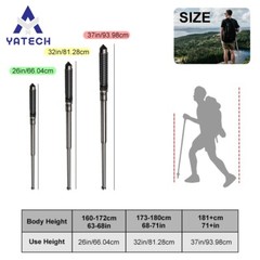 Outdoor Hiking Staff Hiking Sticks for Trekking and Mountaineering 32 -37 inch