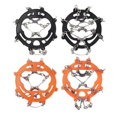 Winter Ice Claws with 8 Teeth for Hiking Boots with Non Slip Adjustable Straps