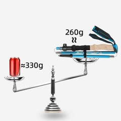 260G Folding Trekking Pole Aluminum Alloy Alpenstock Collapsible Walking Stick.