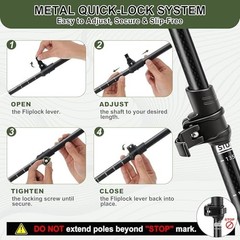 Ultra Strong Carbon Fiber Hiking Poles – Lightweight Trekking Sticks with Cork G