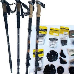 Cascade Mountain Tech Hiking Trekking Poles + Leki Tek-Tech Accessories Lot