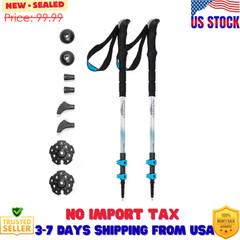 Cascade Mountain Tech Aluminum Quick Lock Trekking Poles – EVA Grip – Pair