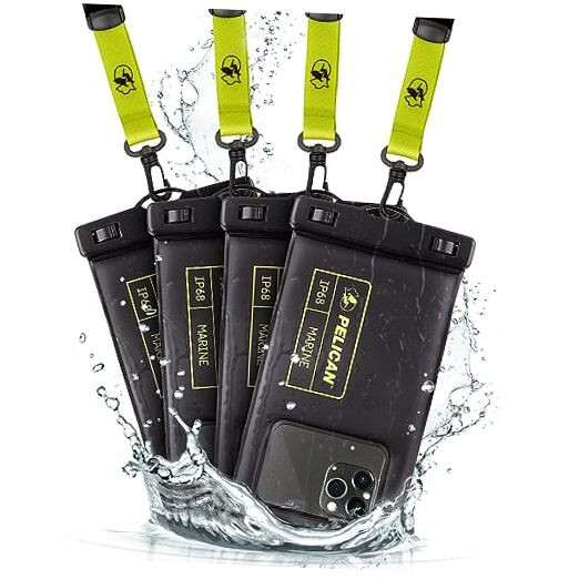 4 Pack Marine – IP68 Waterproof Phone Pouch (Regular Size) Floating