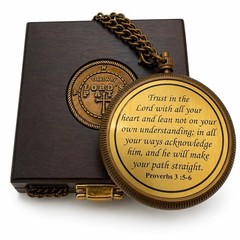 Lord’s Path Compass – 2.3″ Inch Diameter, 0.55″ Thick, Proverbs 3:5-6