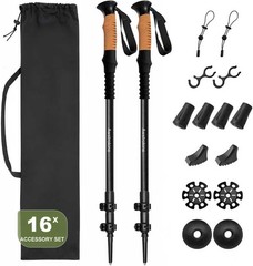 100% Carbon Fiber Hiking Trekking Poles – Ultra Strong Carbon Hiking Sticks w…