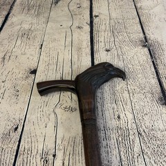 Eagle Bird Head 90cm Tribal African Walking Stick Cane Hand Carved Dark Wood