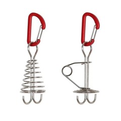 AYXSEE Outdoor Tent Pegs 11 x 3.3cm and 11 x 4.5cm Aluminum Stainless Steel Red