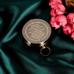 Stocking Stuffers for Teen Boys to My Son Compass Gift from Dad Mom Engraved