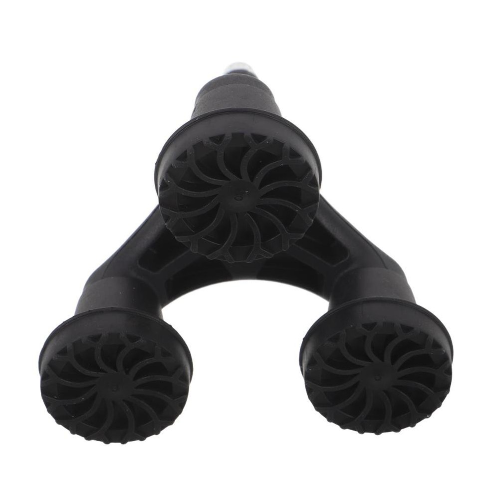 Set of 3 Reusable Tripod Walking Cane Tips Black Plastic Anti Shock Feet