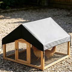 Durable Oxford Cloth 1 Waterproof Sunshade Chicken Coop Cover Black Outdoor Tarp