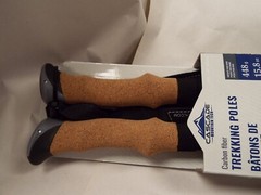 Cascade Mountain Tech Carbon Fiber Hiking Trekking Poles Cork Grip 2 Poles New