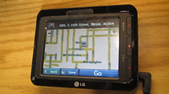 LG LN740 Portable Navigator 4″ touch screen LCD IOB Tested w accessories AS-IS
