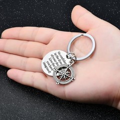Compass Key Chain Go confidently in the direction of your dreams Live the lif…