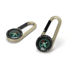 2 Pcs Metal Compass Keychain Mini Tactical Direction Finder for Outdoor Use