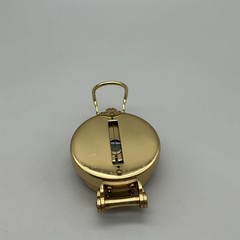 Brass Lensatic Compass Pocket 50mm Military Hiking Sighting Gold Tone Camping