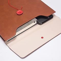 PU Leather File Folder Document Holder Filing Envelope Project File A4 Brown