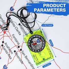 Outdoor Compass with Adjustable Declination, Magnifier, Ruler, Scale, Multifu…