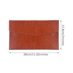 PU Leather A5 File Folder Document Holder A5 Envelope Folder with Black&brown