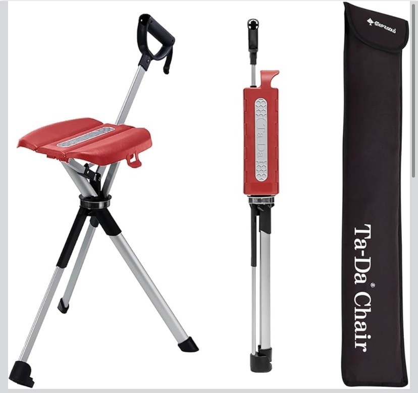 Ta-Da Chair Trekking Hiking Folding Walking Stick w/Seat 32.3” OPENBOX MSRP $180