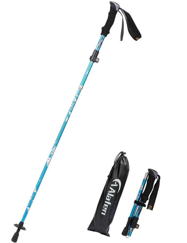 Lightweight Collapsible Trekking Pole – 7075 Aluminum Adjustable Walking Stic…