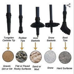 Aihoye Hiking Trekking Poles 2 Pack Collapsible Lightweight Anti Shock Hiking