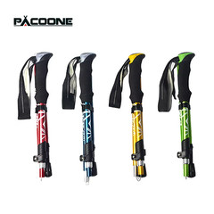 5 Section Outdoor Fold Trekking Pole Camping Portable Walking Hiking Stick for N
