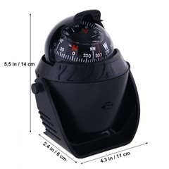 Sea Electronic Digital Illuminated Marine Compass (Black) compass