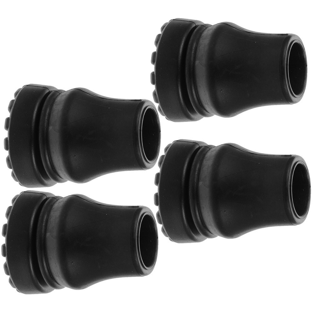 4Pcs Durable PVC Trekking Pole Tip Replacement for Elderly Anti Slip Foot Pads