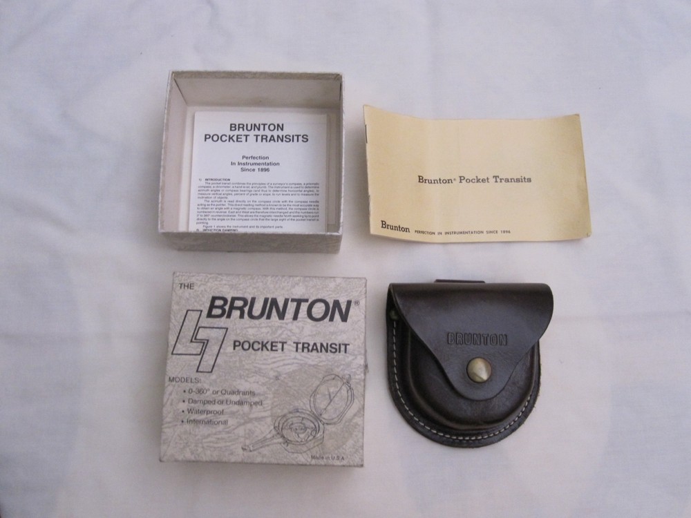 Vintage Brunton 5005LM International Pocket Transit Compass – Serial 014301 +box