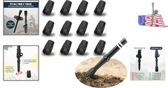 12-Pack Universal Trekking Pole Tips – 11mm Rubber Protectors for Grip & Safety