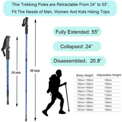 2X Walking Sticks for Seniors – Anti-Shock Adjustable Trekking Poles – Taqwa