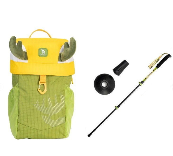 Qunature Children’s Backpack&Aluminum Hiking Trekking Poles Collapsible 51-100cm