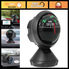 Adjustable Car Dashboard Compass – Portable Automotive Navigation Tool, Interior