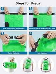 Waterproof Dry Bag for Men & Women – 5L/10L/20L//40L Roll Top 30L – Green