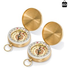 Vintage Brass Compass with Glow in the Dark Feature – Ideal for Camping & Hiking