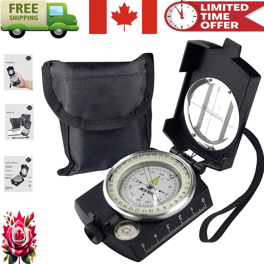 Multi-Functional Outdoor Compass – Waterproof, Shakeproof with Adjustable Lens
