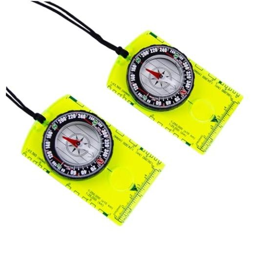 Abvsdu 2 Pieces Orienteering Compass, Superior Hiking Survival Compass for