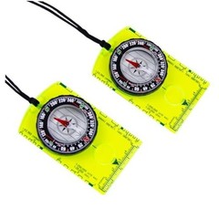 Abvsdu 2 Pieces Orienteering Compass, Superior Hiking Survival Compass for