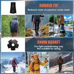 2X Outdoor Trekking Poles Quick Lock Ultralight Aluminum Hiking Walking Sticks
