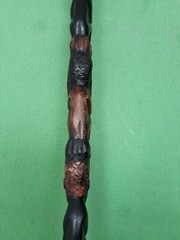 Hand Carved South African Heavy Natural Wood Hiking Stick 1b 3oz 37in