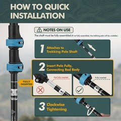 Adjustable Folding Walking Poles Portable Outdoor Travel Backpacking Gear