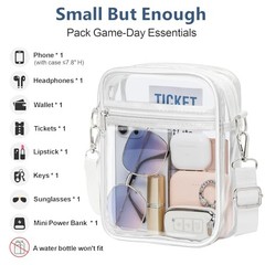 Clear Bag for Stadium Events – Small – Essentials Series Small Ardent White