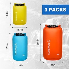 Dry Bag 3-Pack/5-Pack, Lightweight Waterproof 3L+5L+8L 3 Pack – Assorted Color