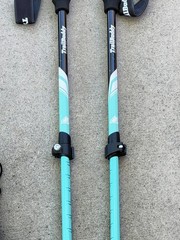 Set of Trail Buddy Trekking Poles 105-135CM Aqua Blue W/Bag – 11P