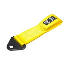 Fabric Tow Loop Strap Fixed Length for Front or Rear Bumper, High Yellow