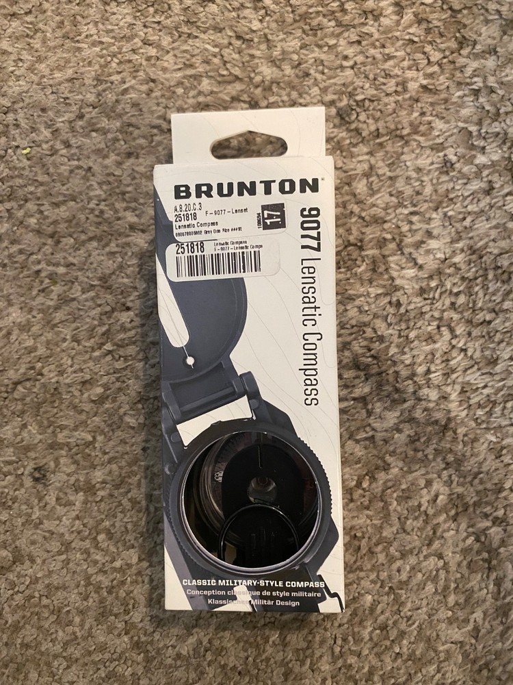 Brunton Lensatic Military Style Sighting Compass # 9077 New in Box
