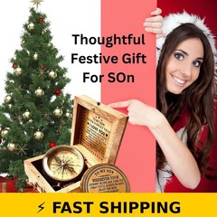 Engraved Compass Gift for Son – Inspirational Quote – ALADEAN